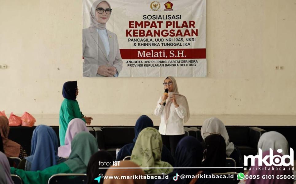 Melati Sosialisasikan Empat Pilar kepada Pelaku UMKM di Mentok