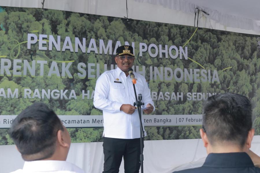 Peringati Hari Lahan Basah Sedunia, Pj Gubernur Safrizal Ajak Masyarakat Menanam Pohon